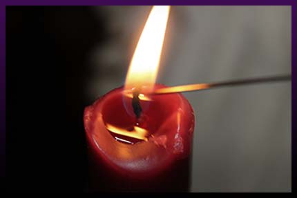 Love spell red candle