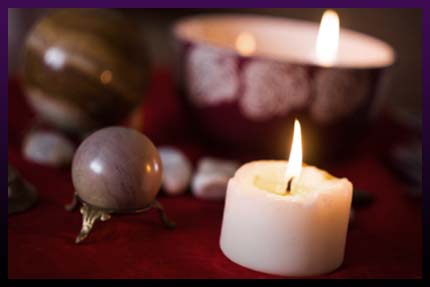 Real white magic with candle Real white magic with candle