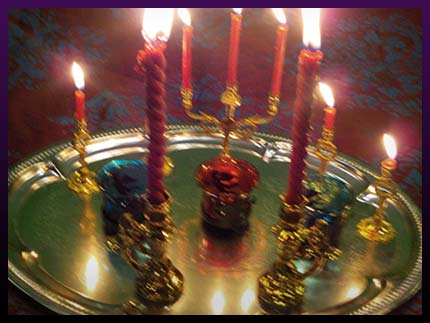 Love magic with candles