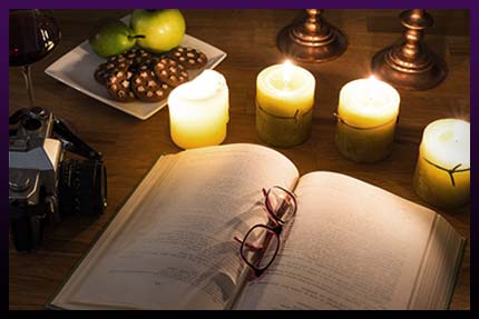Real white magic spell caster's ritual